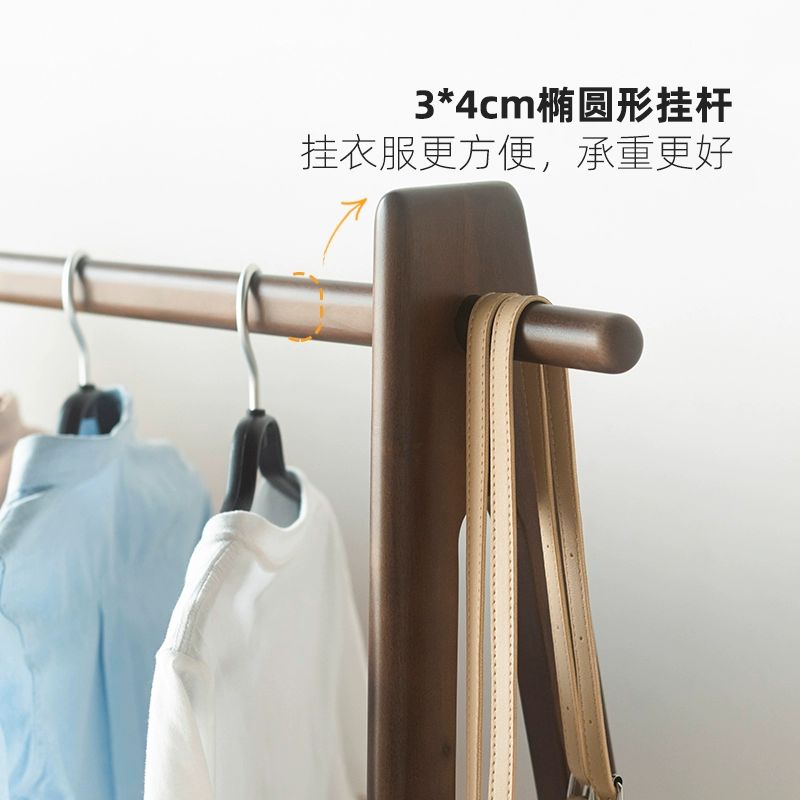 원룸행거 원목 디자인 원룸 이동식 옷가게 옷걸이 매장 62cm - 상세 이미지 2