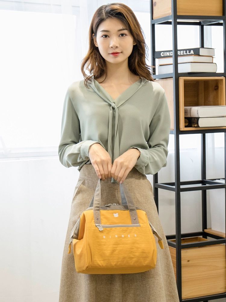 음료 캐리어 와인 보틀백 수납 이동백 카페 손잡이 오렌지 트럼펫 - 상세 이미지 4
