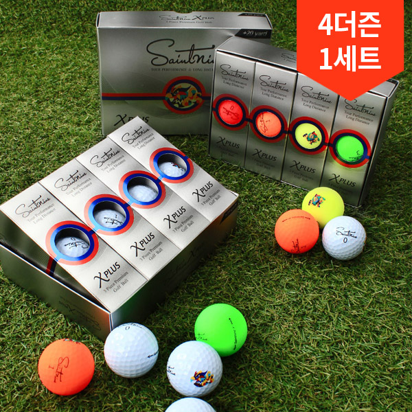 4더즌 총48구 세인트나인 X 플러스 비공인 고반발 3피스 골프공