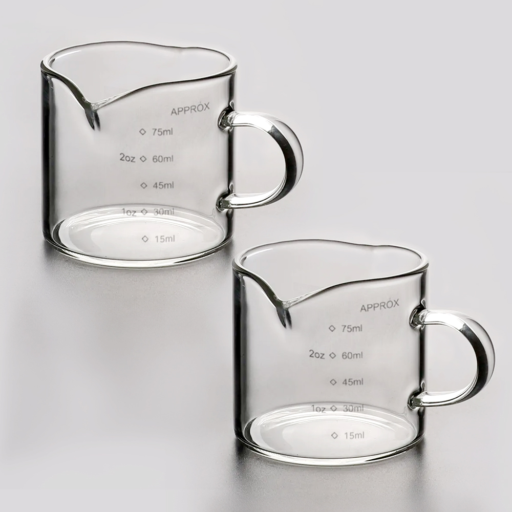 칼딘 내열유리 에스프레소 샷잔 커피 샷잔 글라스 80ml, 2개