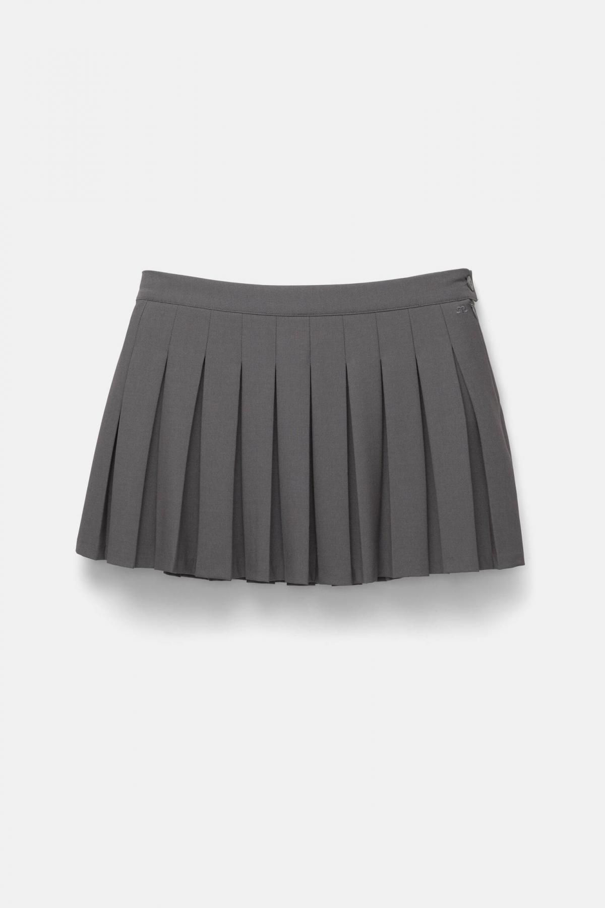 풀앤베어 테크니컬 플리츠 미니 스커트 7400/316 GREY MARL - 메인 이미지