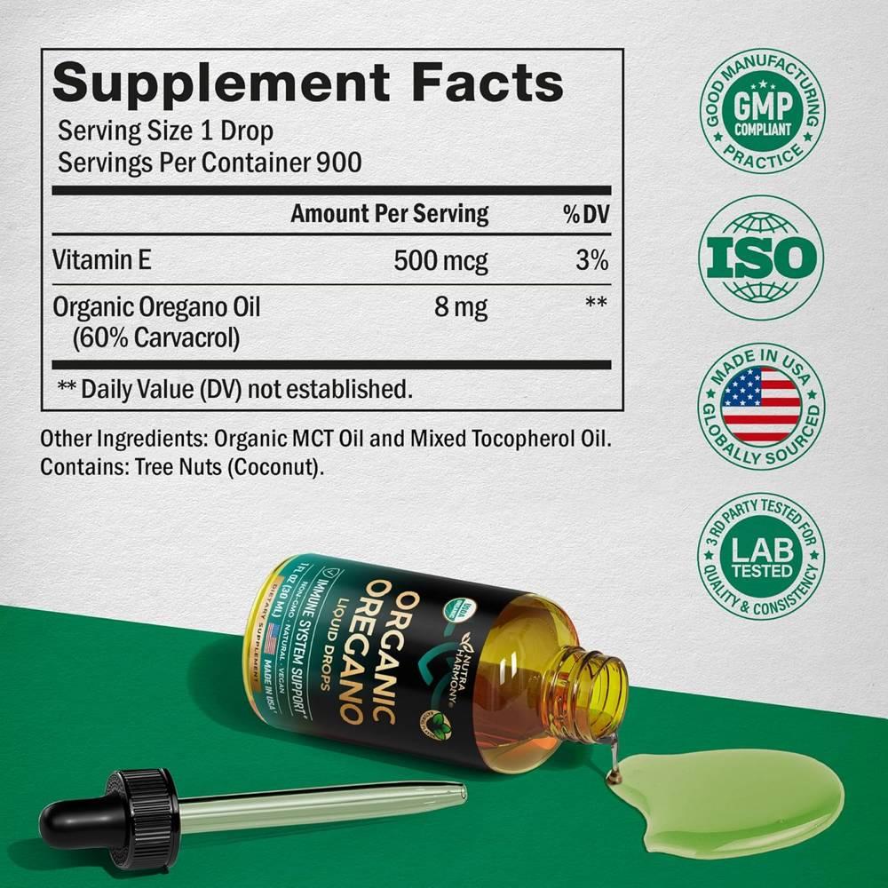 NUTRAHARMONY 오레가노 오일 비타민 E 30ml - 상세 이미지 4