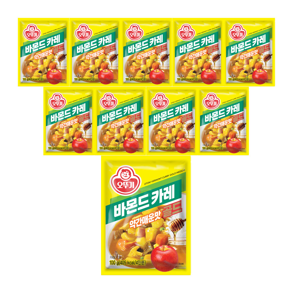오뚜기 바몬드카레골드 약간매운맛, 100g, 10개 - 상품 이미지