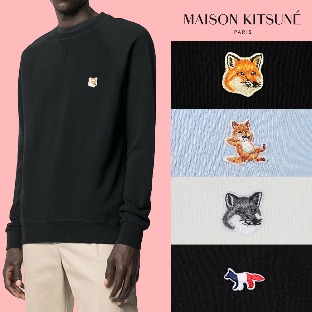 메종키츠네 맨투맨 후드 긴팔티 남녀공용 더블폭스 폭스헤드 볼드폭스