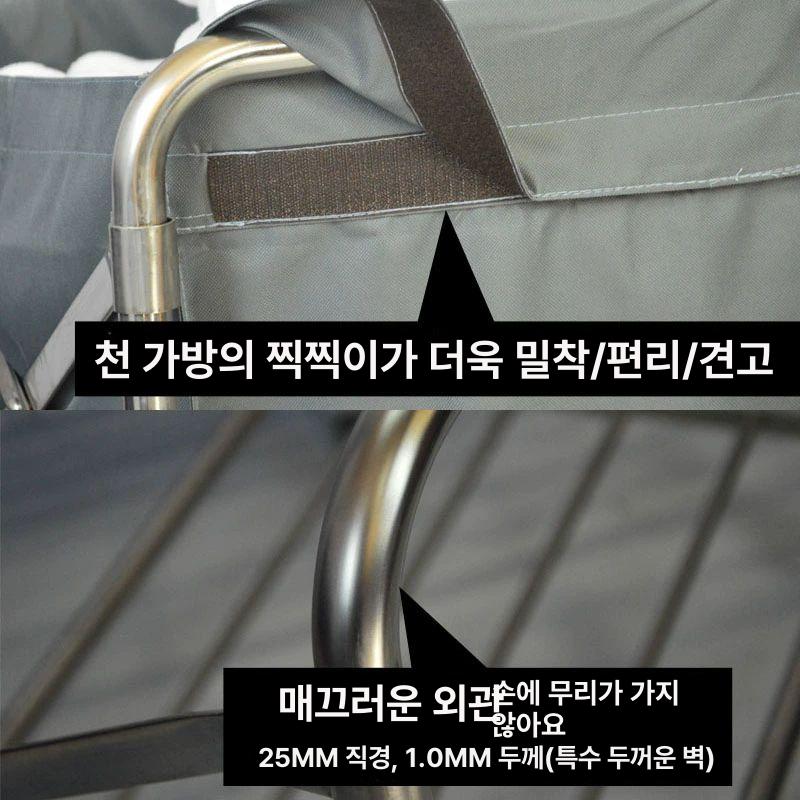 세탁물카트 린넨카트 런드리백 접이식 린넨 천가방 리넨 XL 접이식 프리미엄스틸 3+그레이 - 상세 이미지 2