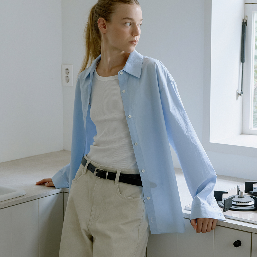 [블루브릭] Basic bio shirt (sky blue) - 상품 이미지