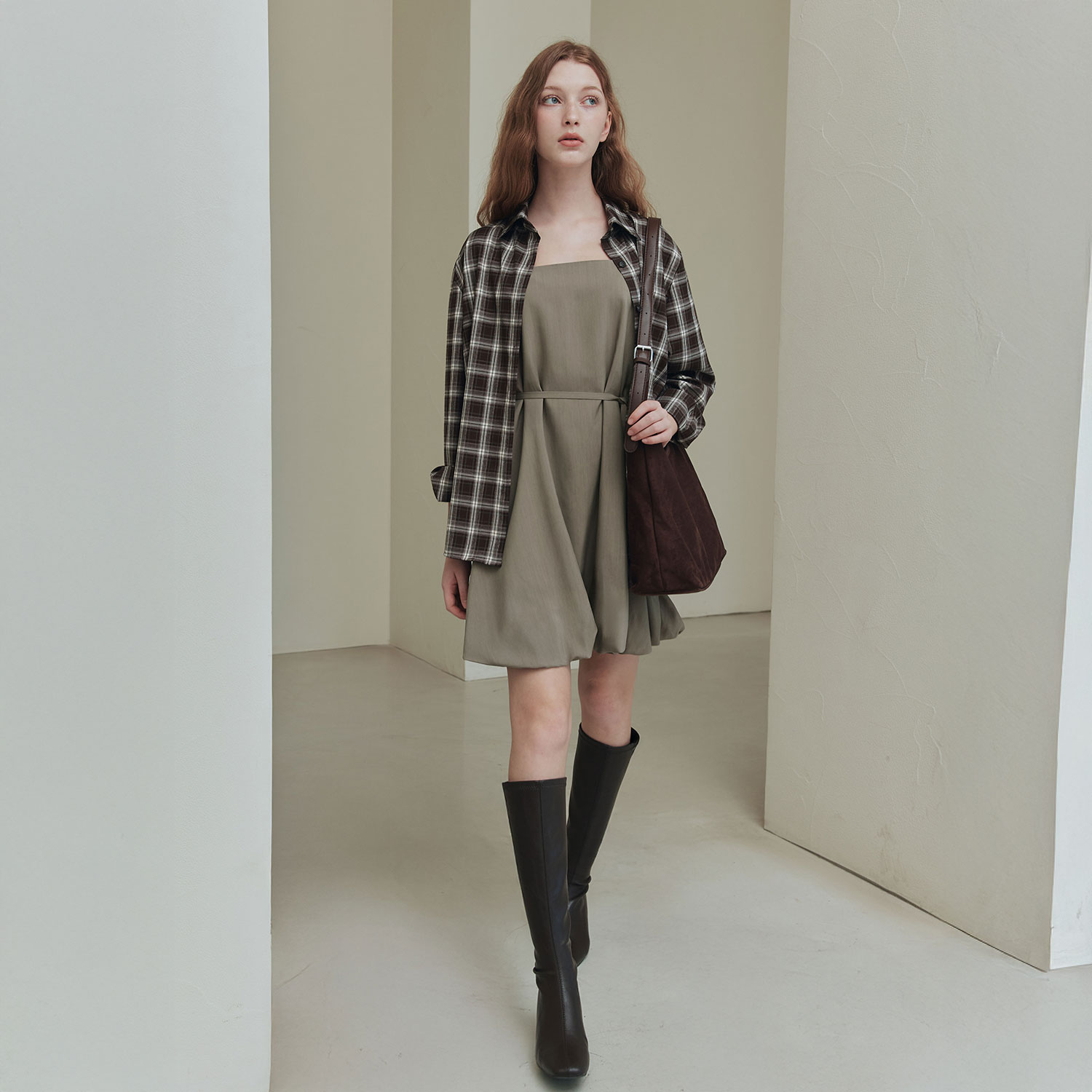 [제로스트릿] 코코넛 뒷 절개 셔츠 COCONUT BACK-SLIT SHIRT / BROWN - 상세 이미지 2