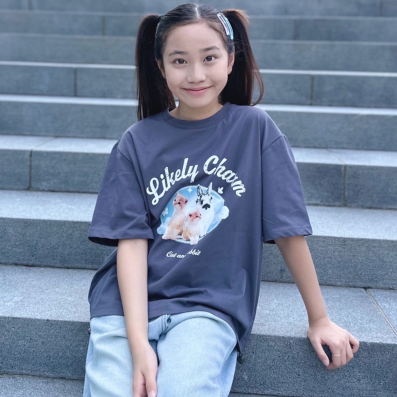 더데이걸 박시 셔링 반팔티 TGRA25311 - 상세 이미지 2