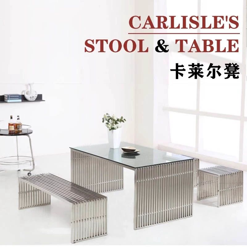 스테인레스 벤치의자 카페 야외벤치 벤치 철제 스툴 단스툴 W40xD39xH42.5cm - 상세 이미지 3