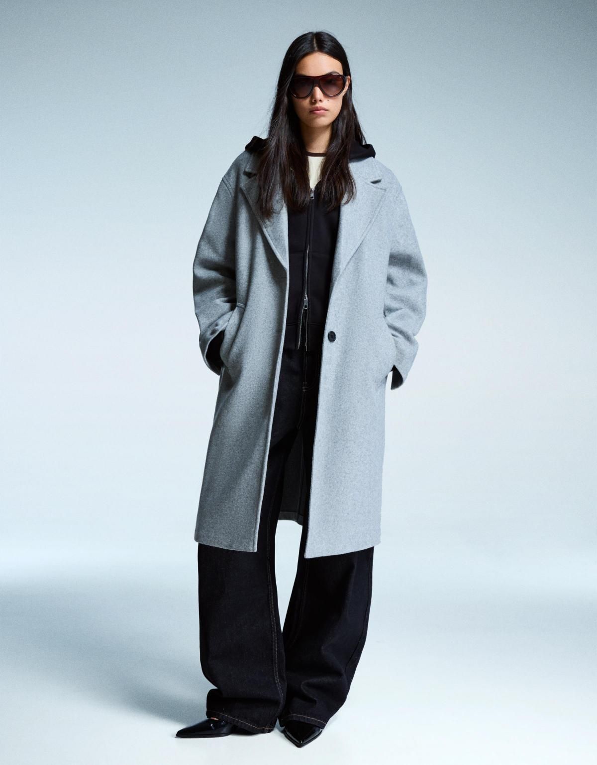 버쉬카 소프트 라이트그레이 롱코트 1688/741 GREY - 상세 이미지 2