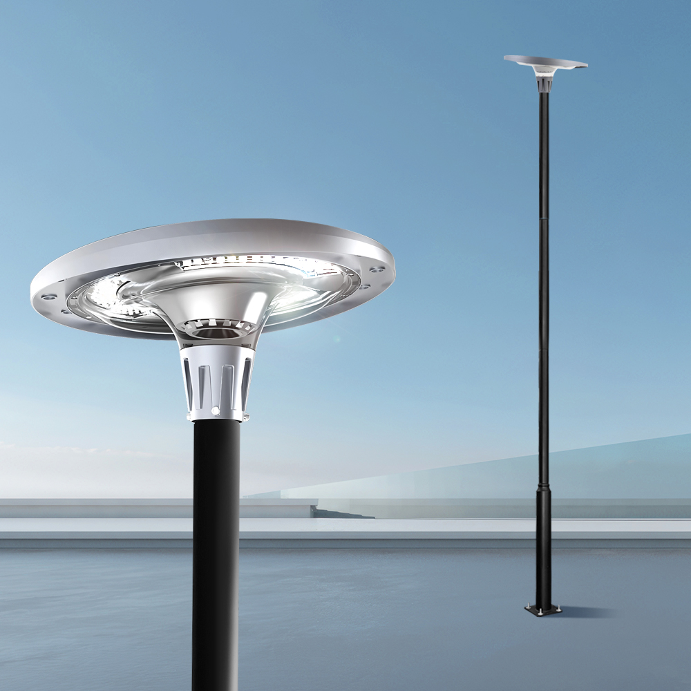 태양광 가로등 UFO 태양열 공원 투광등 LED 조명 가로등 폴 헤드 기둥 1200W 4M - 메인 이미지