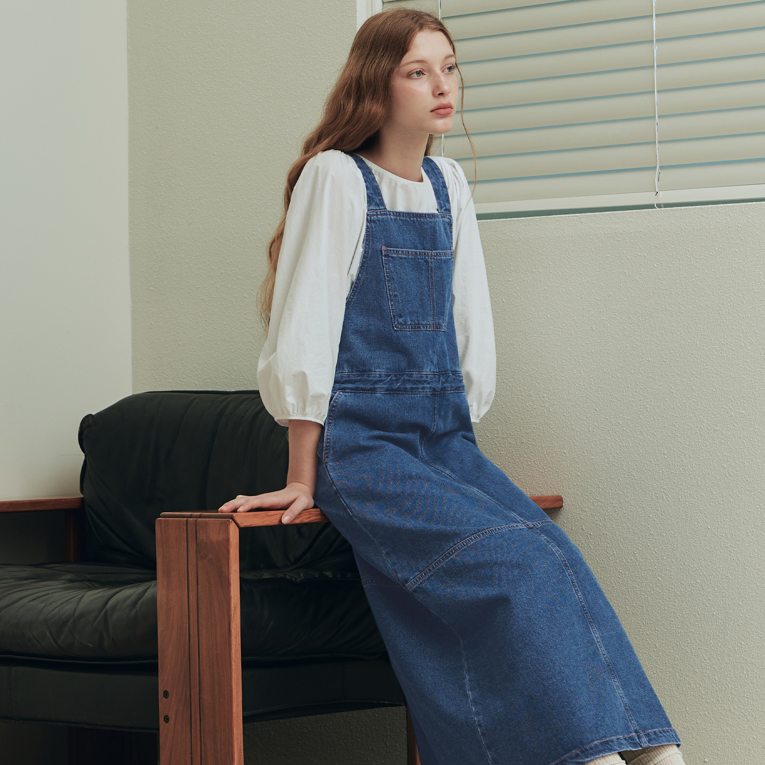 [제로스트릿] 오버롤 데님 원피스 OVERALL DENIM ONE-PIECE / BLUE