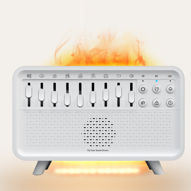 불멍가습기 블루투스스피커 백색소음기 불면증 무드등 아로마가습기