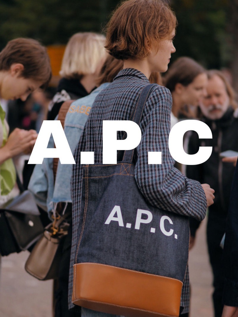 아페세 에코백 로르 토트백 apc 캔버스 가방 Laure Tote 데님백 카키 진피 바닥 사이즈 3호 판매 후 이미지 6