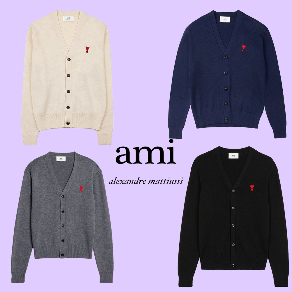 아미 가디건 하트로고 빅하트 스몰하트 남녀공용 여성용 AMI