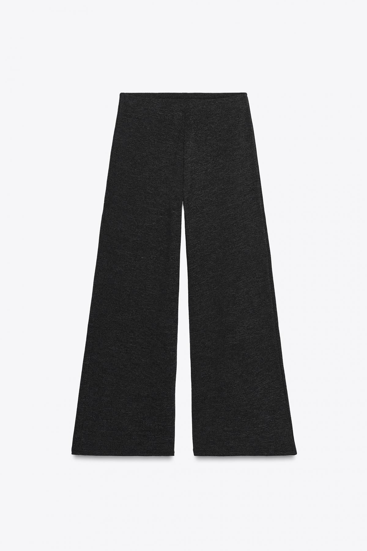 자라 와이드핏 베이직 피케 팬츠 5067/165 DARK ANTHRACITE - 메인 이미지