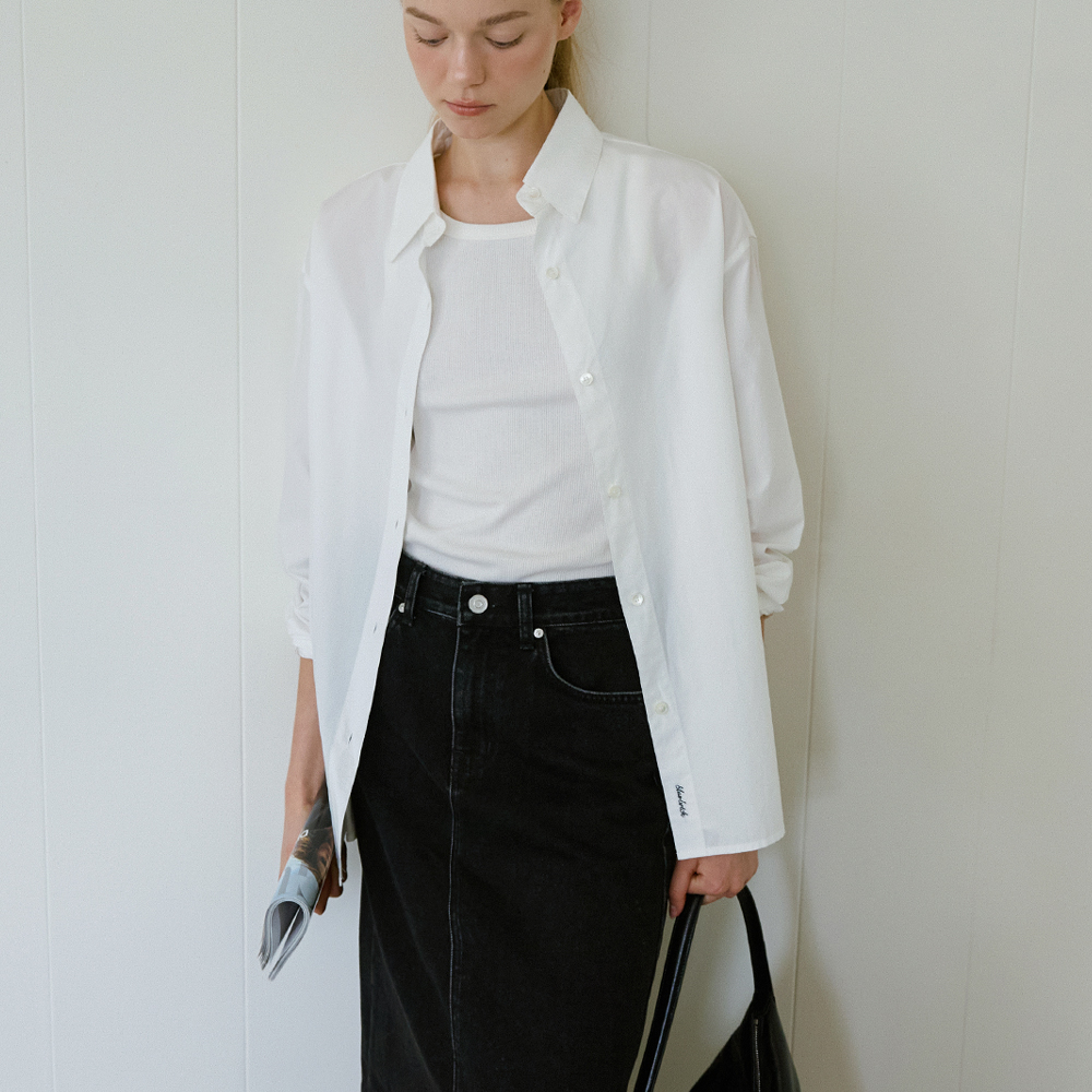 [블루브릭] Basic bio shirt (ivory) - 상품 이미지