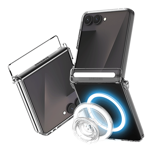 [TC] 오토 마그네틱 힌지 맥세이프 클리어 하드 케이스 Z플립7 7FE 6 5