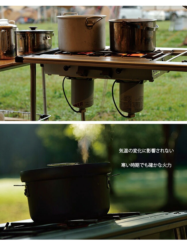 스노우피크 기가파워 캠핑 투버너 캠핑용 가스레인지 휴대용 GS-230