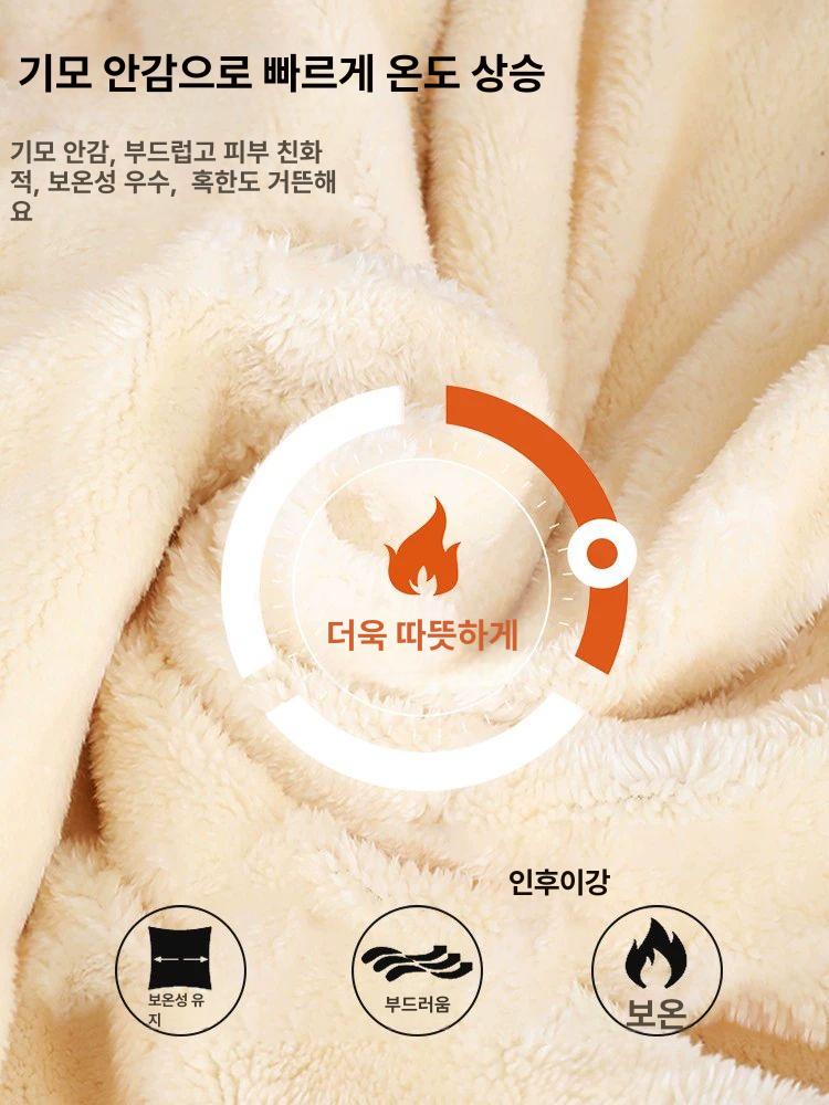 휠체어용 워머 방풍 방한 발 다리 무릎 보호 보온 담요 겨울 커버 클래식형 블랙방수옥스포드천 내장 두꺼운 - 상세 이미지 4