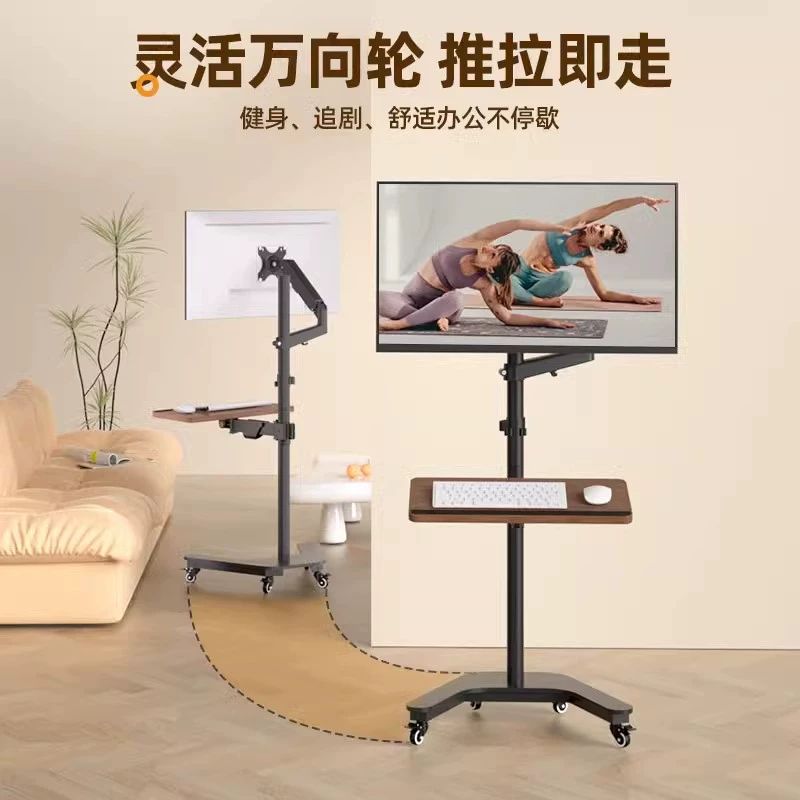 싱글 모니터암 스탠드 이동식 리프팅 모니터 브래킷 17-32inch 고정형 표준 홀 거리 - 상세 이미지 3