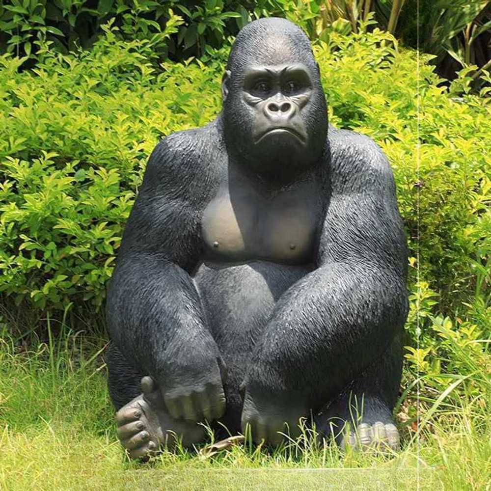 고릴라 조각상 장식품 조형물 입상 침팬치 공원 동물 76cm - 상품 이미지