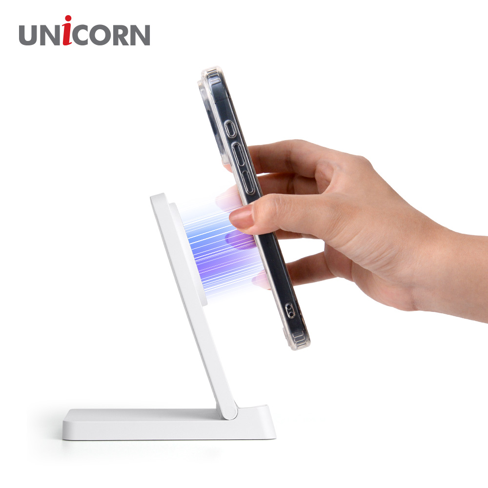 유니콘 맥세이프 무선충전기 15W 접이식 스탠드거치대 PD3.0 QC3.0지원 ZQ-M15W - 상세 이미지 4