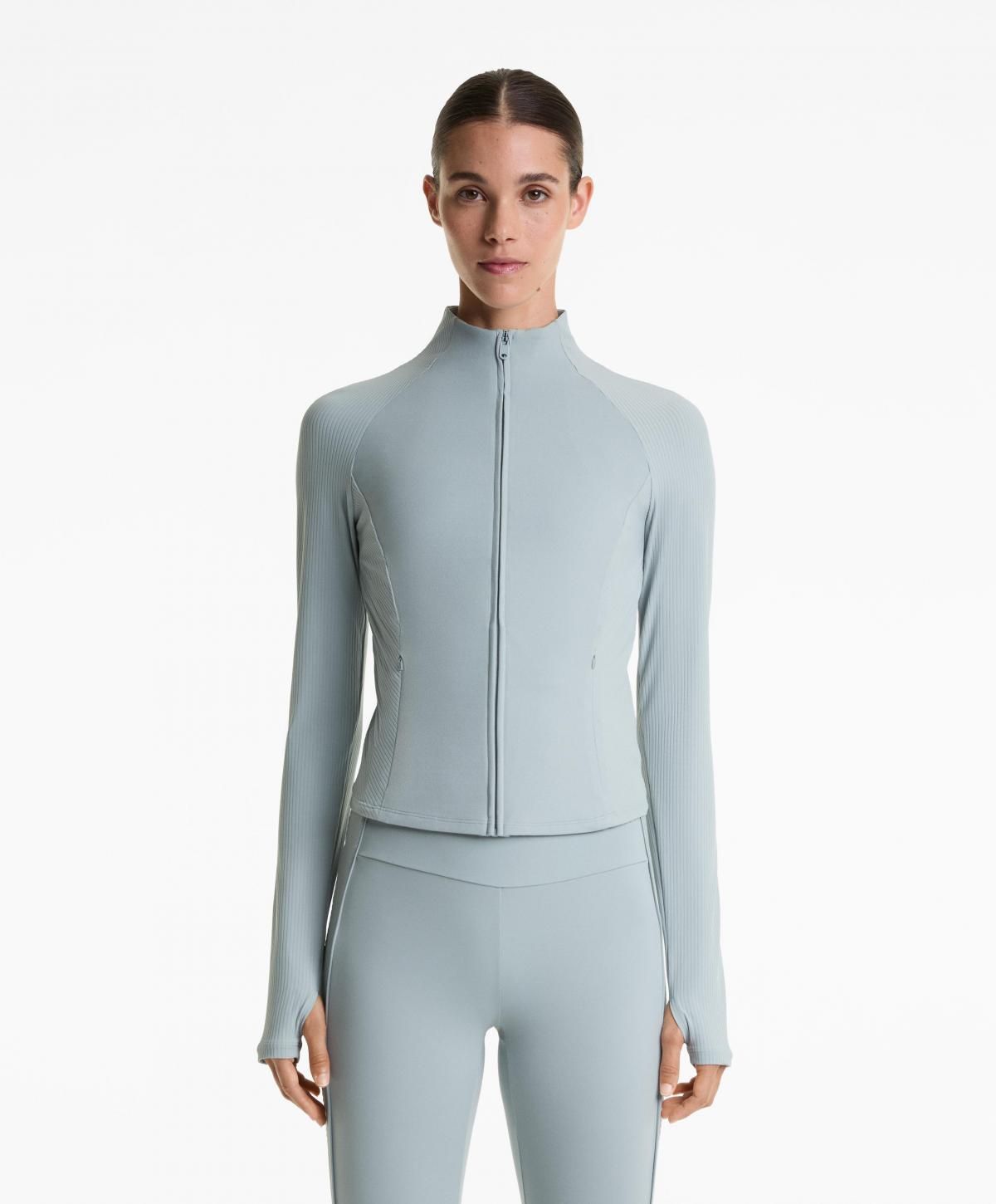 오이쇼 테크니컬 소프트터치 집업 골지 재킷 3876/332 WASHEDGREY-BLUE - 상세 이미지 3
