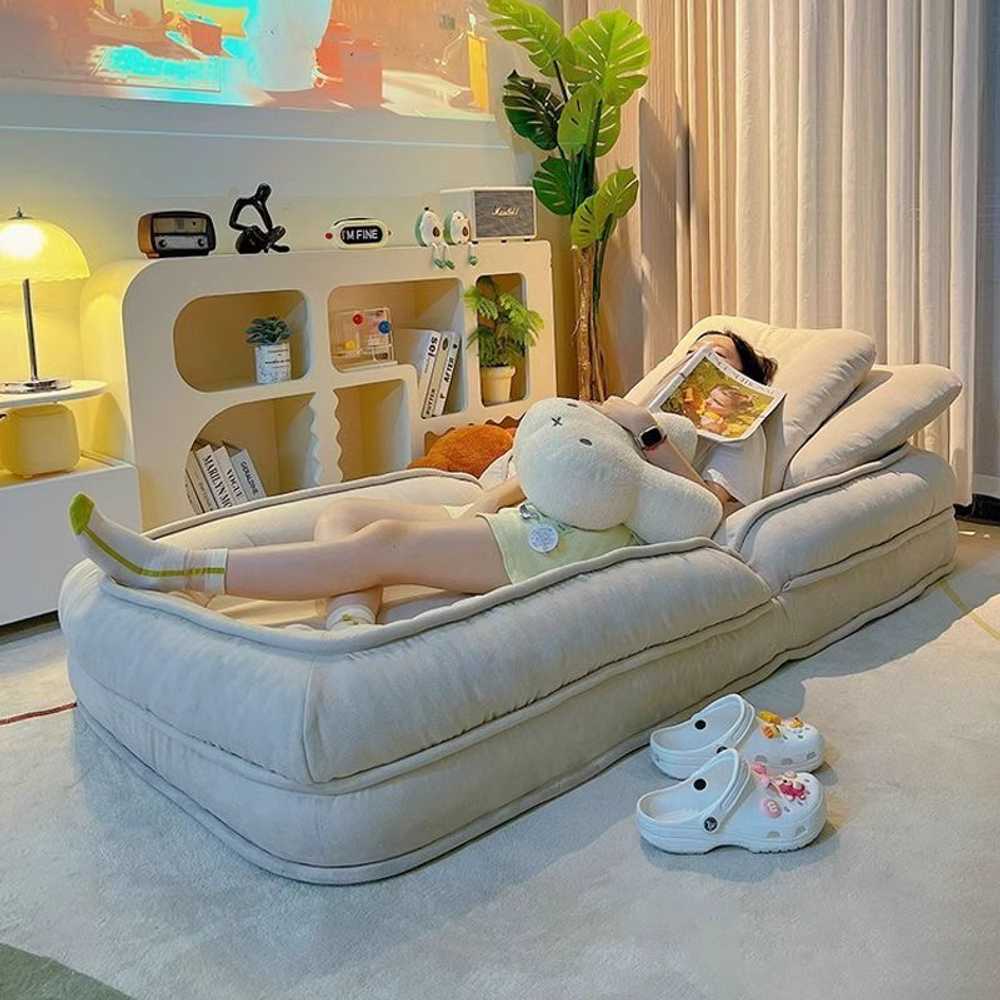접이식 소파베드 매트리스 좌식 카우치 원룸 거실 화이트 175x90cm - 상세 이미지 2