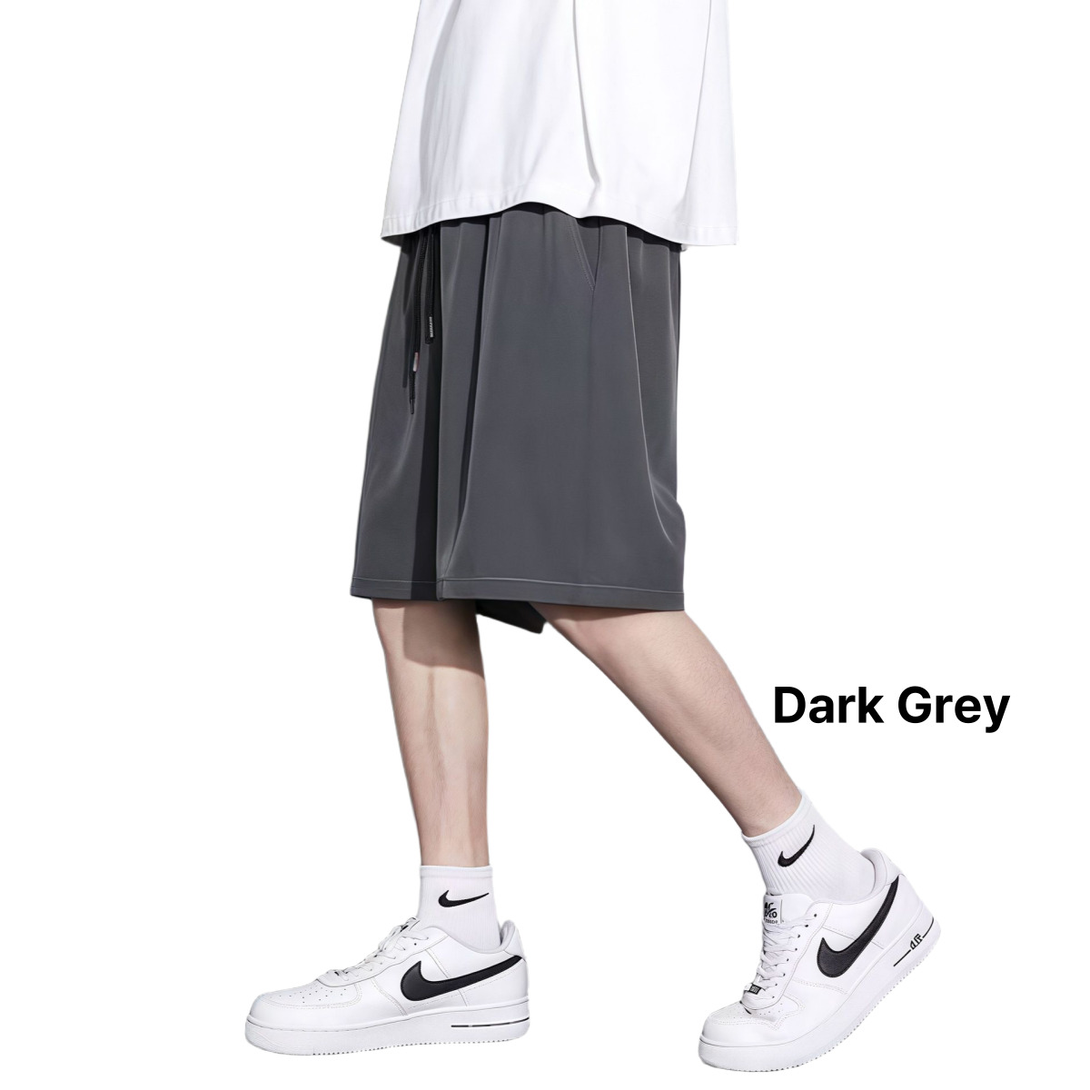 남자 냉감 데일리 여름 반바지 트레이닝 쿨 팬츠 밴딩 3장 초소대형 사이즈 (28~44) - 상세 이미지 4