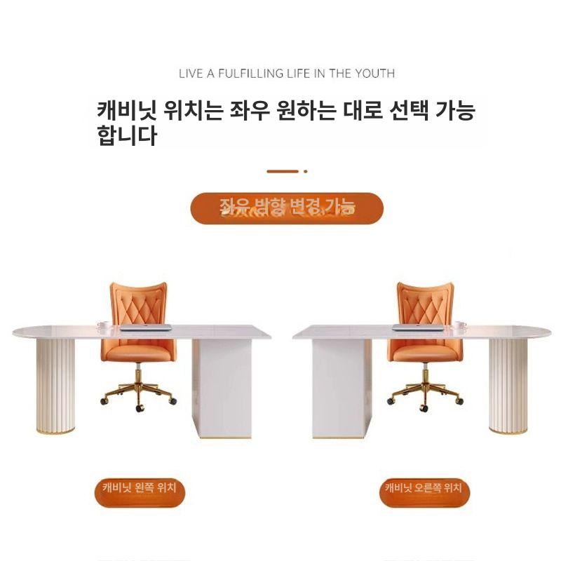 병원 테이블 상담 휴게실 접수대 면담 뷰티샵 사무용 단테이블 180x60x75 눈산화이트 - 상세 이미지 4