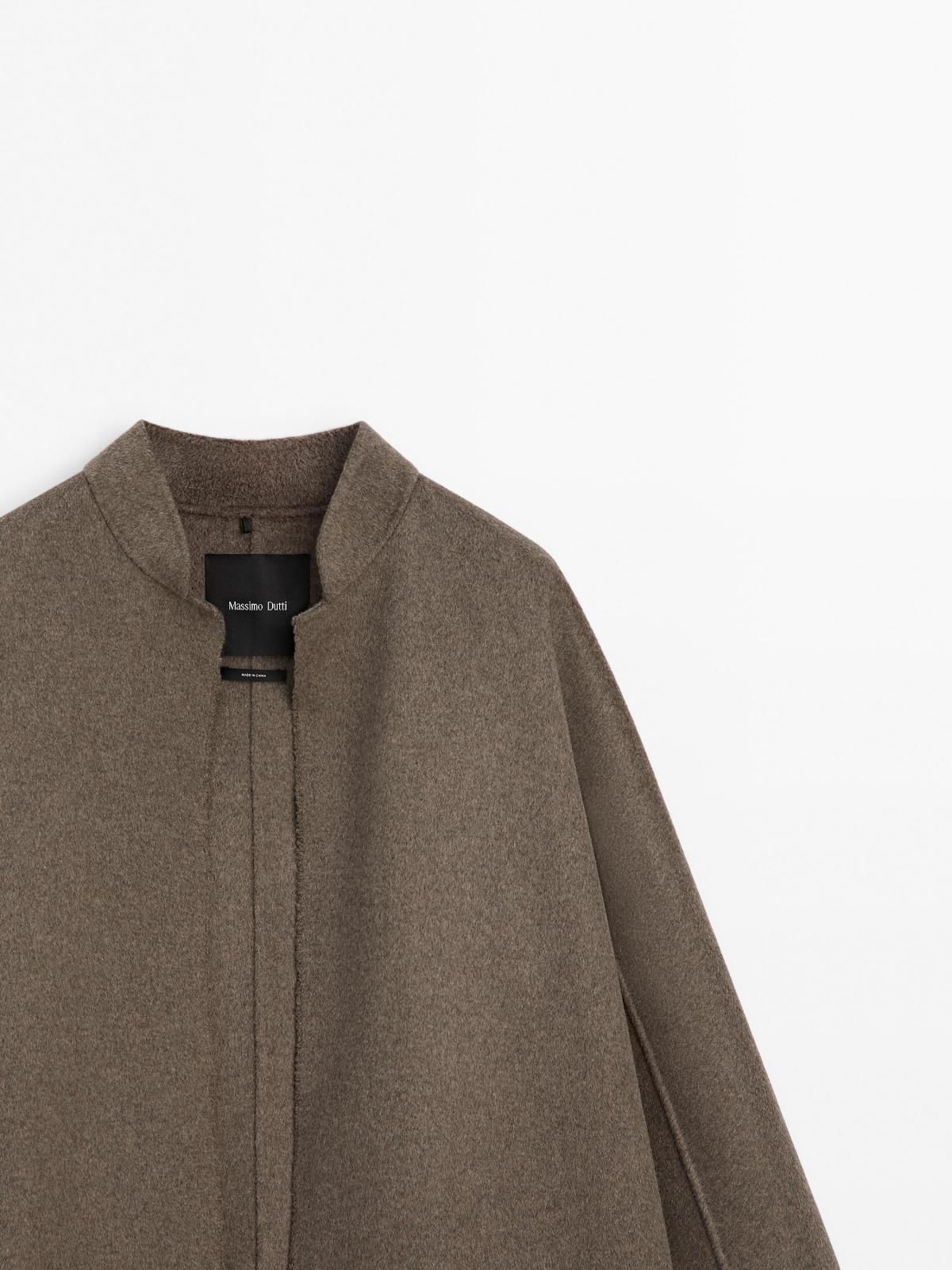 마시모두띠 울블렌드 오버핏 오픈 롱 코트 6440/990 BROWN - 상세 이미지 5