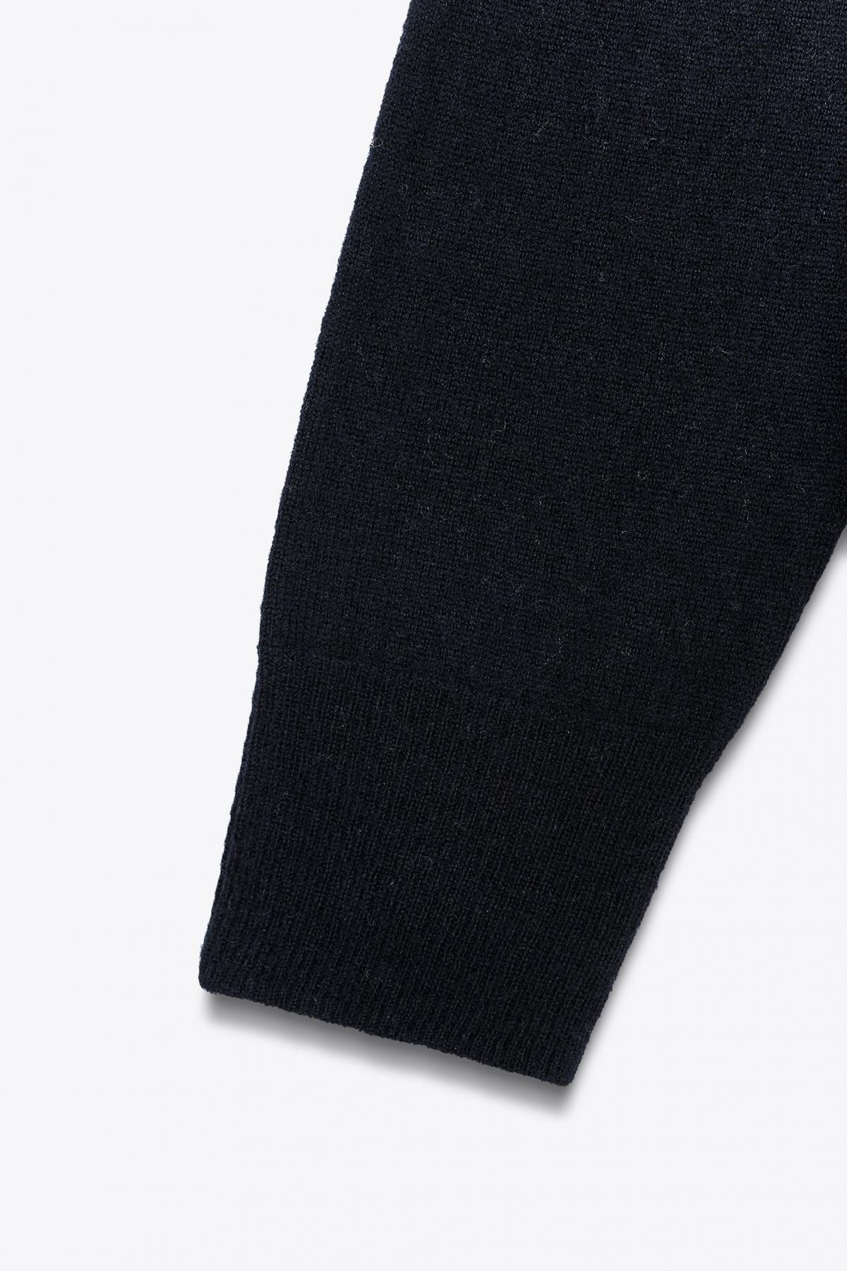 자라 프리미엄 100 울 브이넥 니트 스웨터 9598/106 NAVY BLUE - 상세 이미지 4