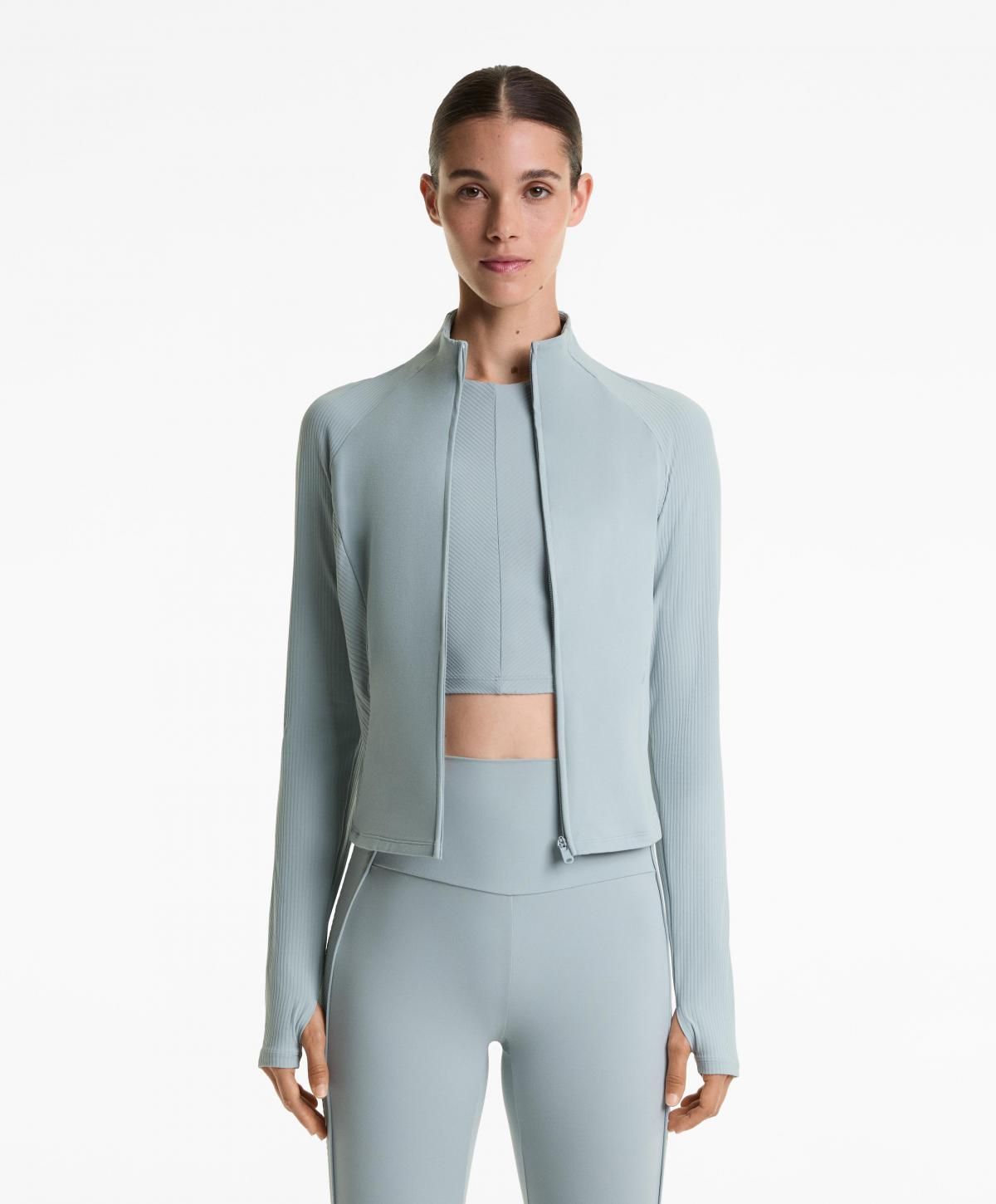 오이쇼 테크니컬 소프트터치 집업 골지 재킷 3876/332 WASHEDGREY-BLUE - 상세 이미지 2