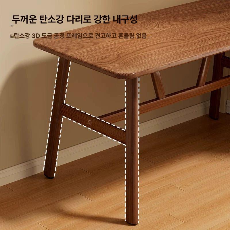 원목 테이블 책상 학생방 공부 탁자 사무실 호두색 100x너비 60x높이 A - 상세 이미지 4