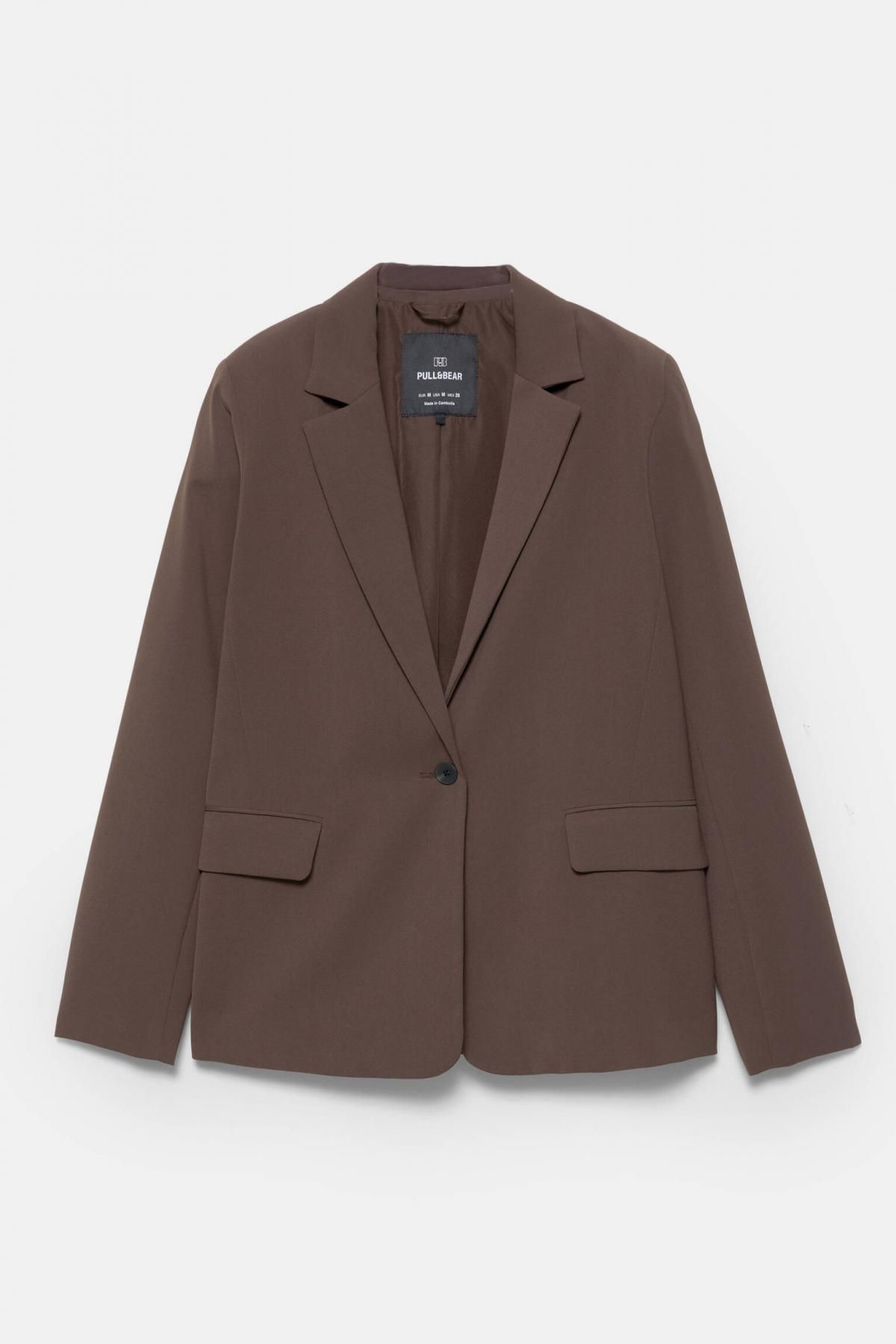 풀앤베어 브라운 싱글버튼 베이직 테일러드 재킷 7802/310 BROWN - 메인 이미지