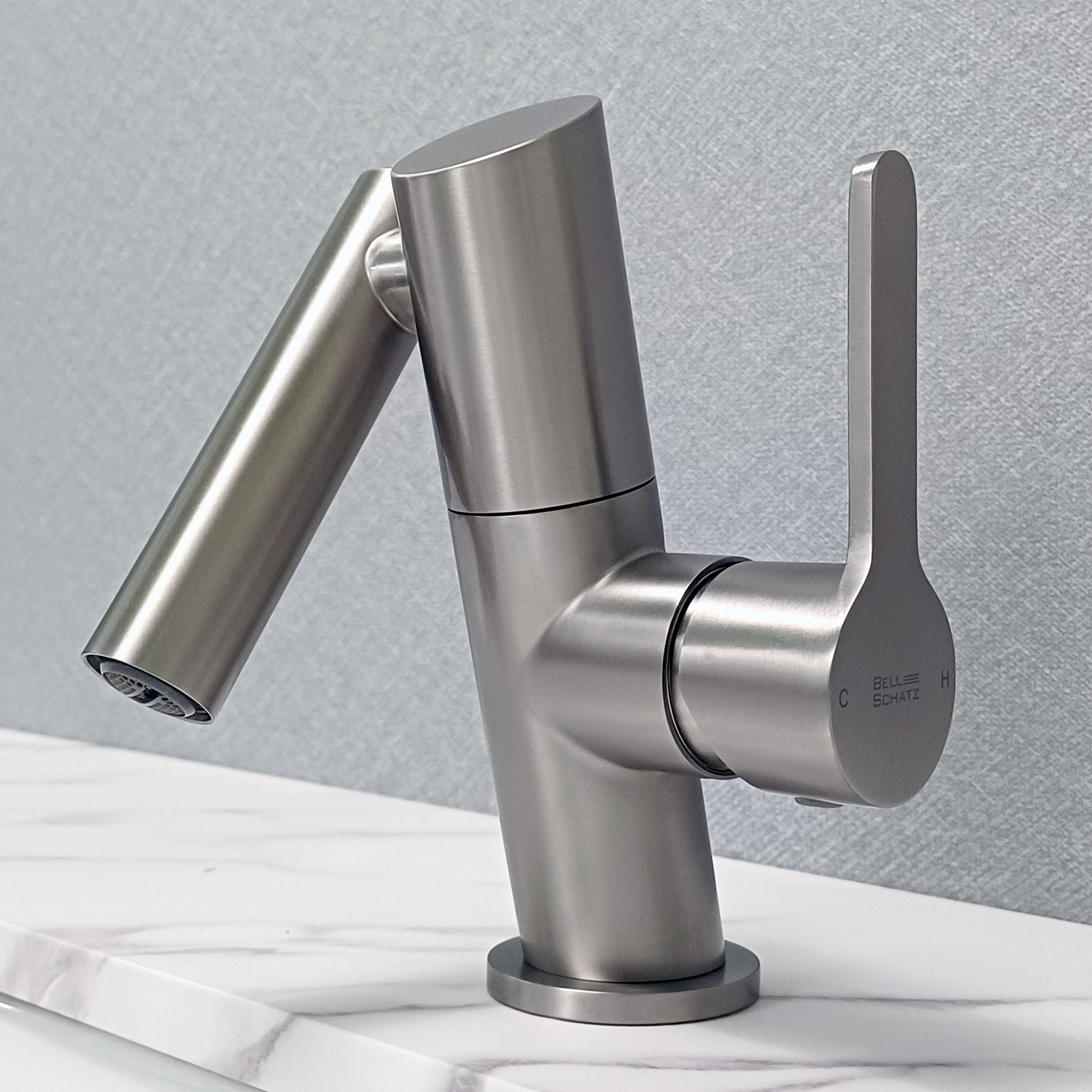 고급 듀얼회전 세면대 수전 수도꼭지 욕실 세면기 원홀 스텐 무광 교체