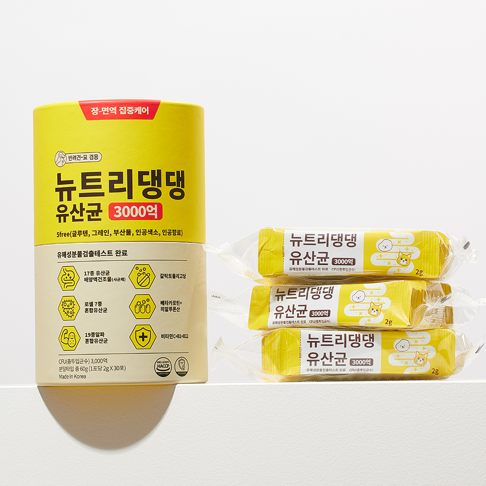 뉴트리댕댕 프로바이오틱스 강아지 유산균 장건강 영양제 30포