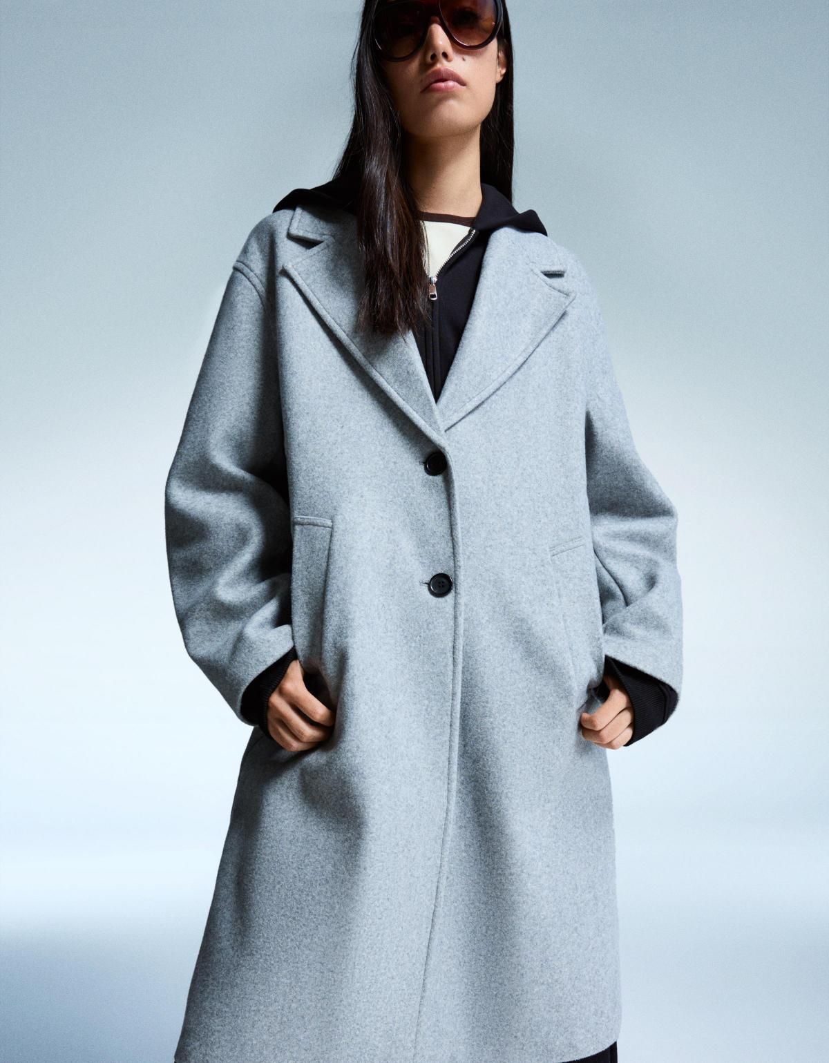 버쉬카 소프트 라이트그레이 롱코트 1688/741 GREY - 상세 이미지 3