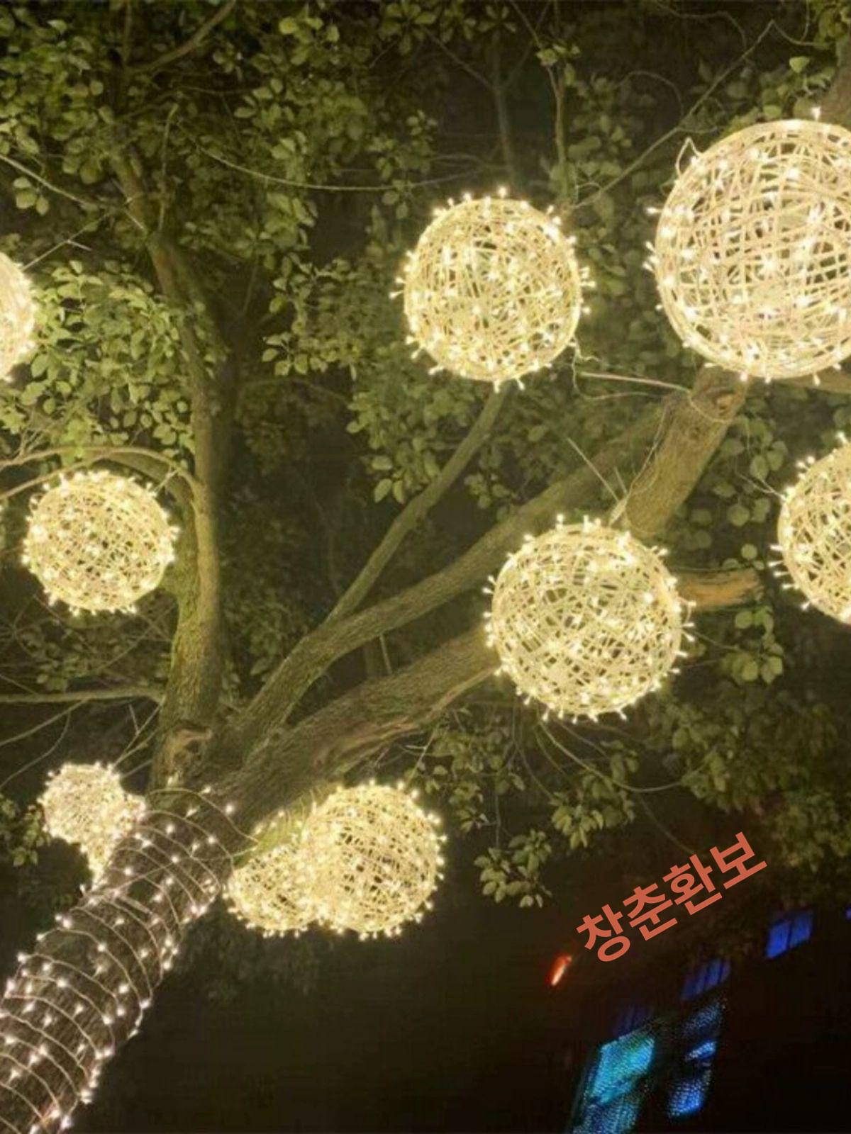 크리스마스 야외 조명 LED 나무 장식 정원 따뜻한 화이트 30cm 5개 고휘도 24v 없음 5m - 상세 이미지 2