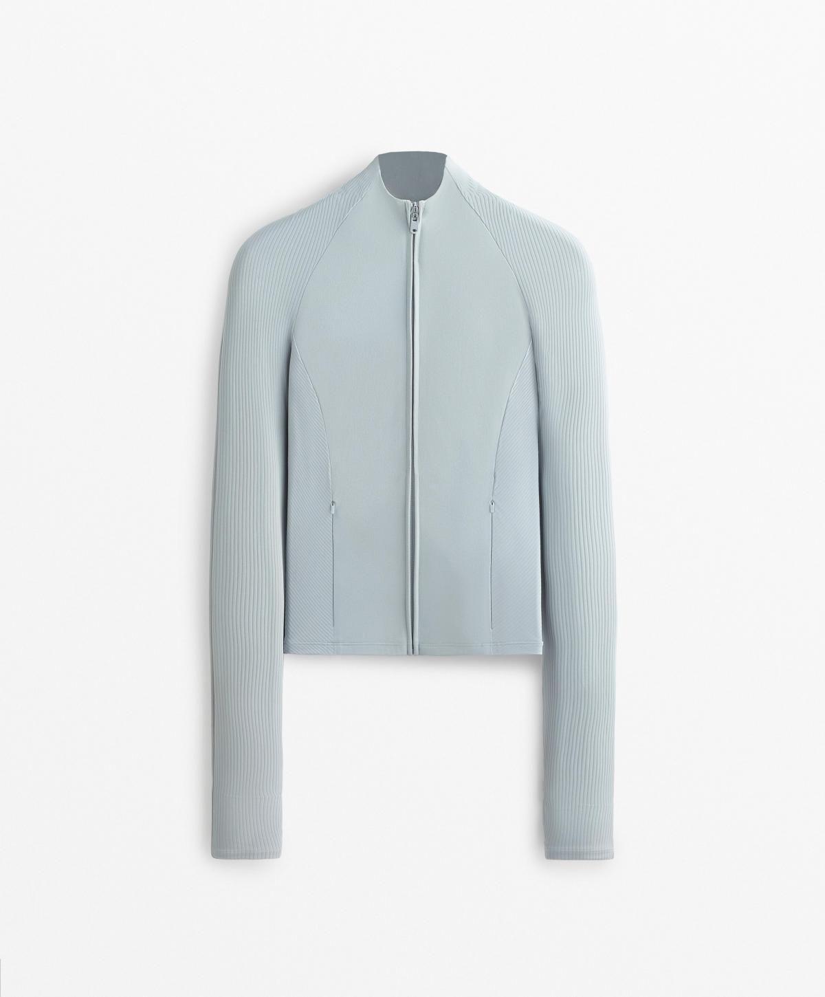 오이쇼 테크니컬 소프트터치 집업 골지 재킷 3876/332 WASHEDGREY-BLUE - 메인 이미지