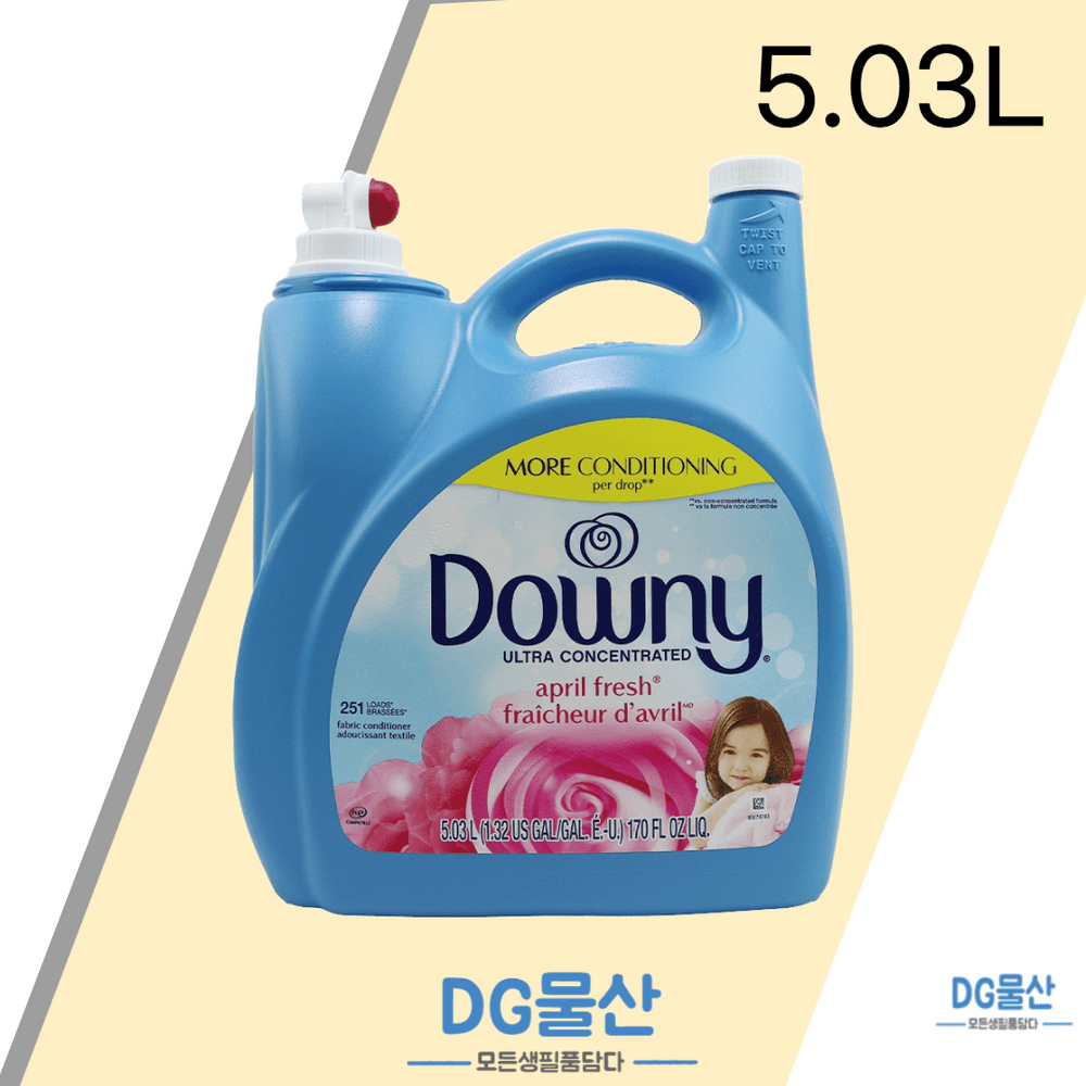 다우니섬유유연제 에이프릴 프레쉬 5.03L 대용량 초고농축 - 메인 이미지
