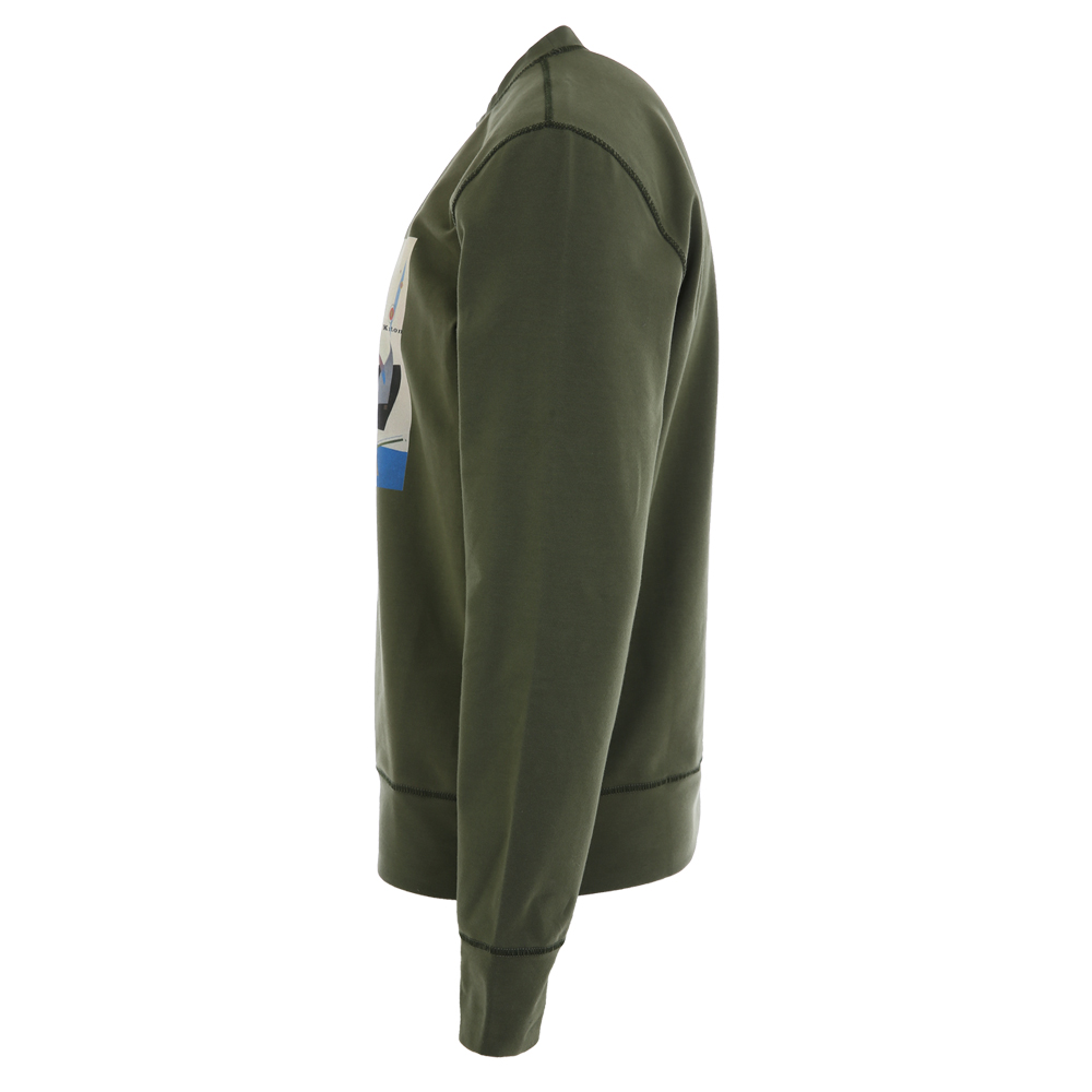 키톤 제오메트릭 프린트 카키 맨투맨 UMK0265 KHAKI (2023 S/S) - 상세 이미지 2