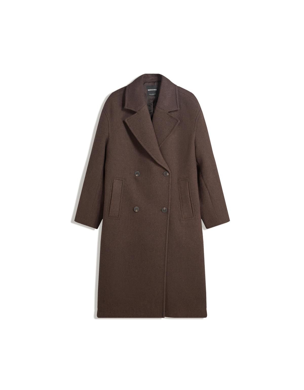 버쉬카 테크니컬 오버핏 드롭숄더 롱 코트 6893/741 BROWN - 메인 이미지