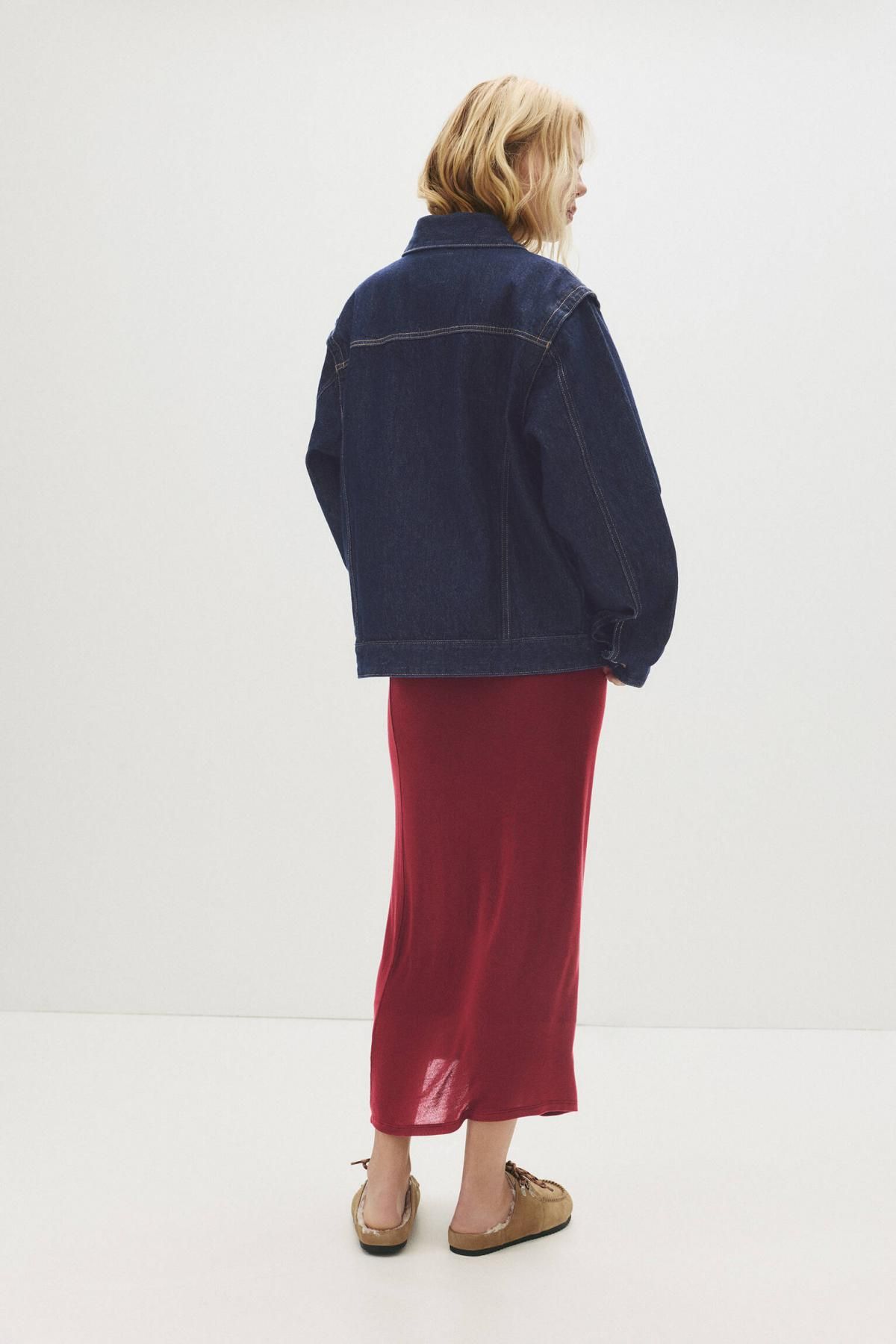 풀앤베어 오버핏 데님 트러커 재킷 7700/306 NAVY - 상세 이미지 4