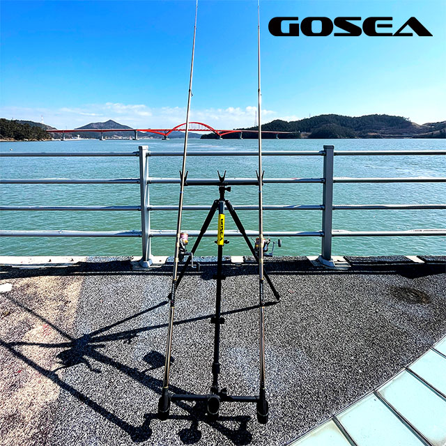 고씨낚시 원투 서프스탠드 원투삼각대 받침대 낚시대 거치대 3단