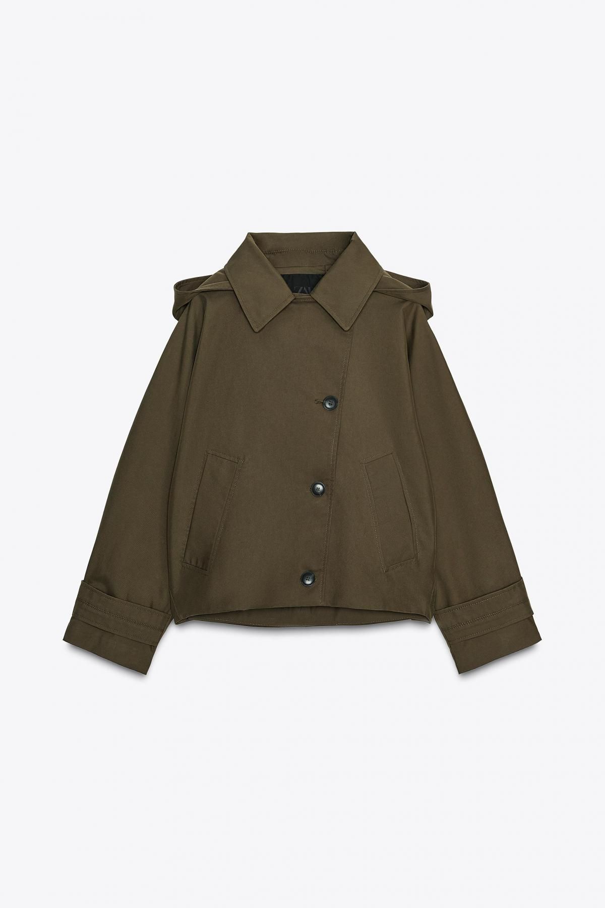 자라 발수 테크니컬 숏 트렌치코트 0518/242 LIGHT KHAKI - 메인 이미지