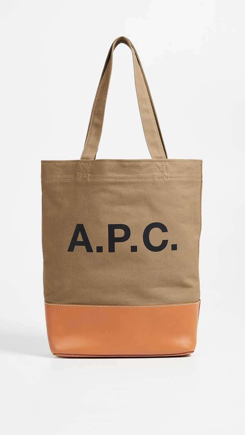 아페세 에코백 로르 토트백 apc 캔버스 가방 Laure Tote 데님백 카키 진피 바닥 사이즈 3호 판매 후 - 상세 이미지 2