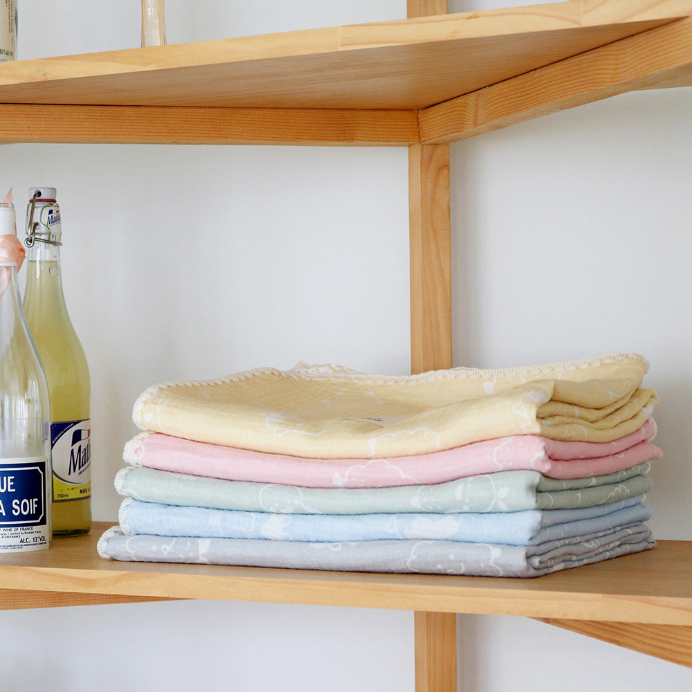 피넛버터젤리 캐릭터 모달 아기 거즈 블랭킷 애착이불 낮잠이불 유모차 유아 담요 M