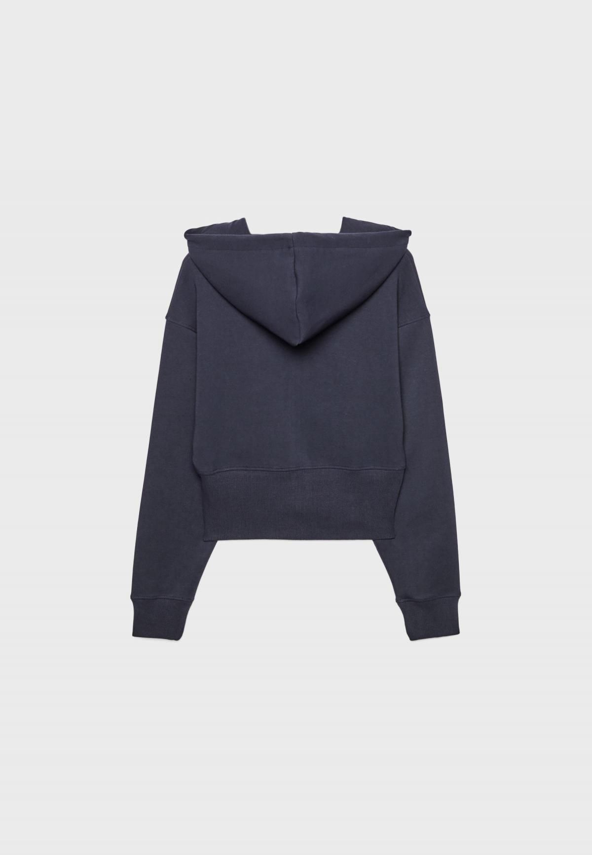 스트라디바리우스 네이비 크롭 집업 후드 스웨트셔츠 6541/393 DARK BLUE - 상세 이미지 2